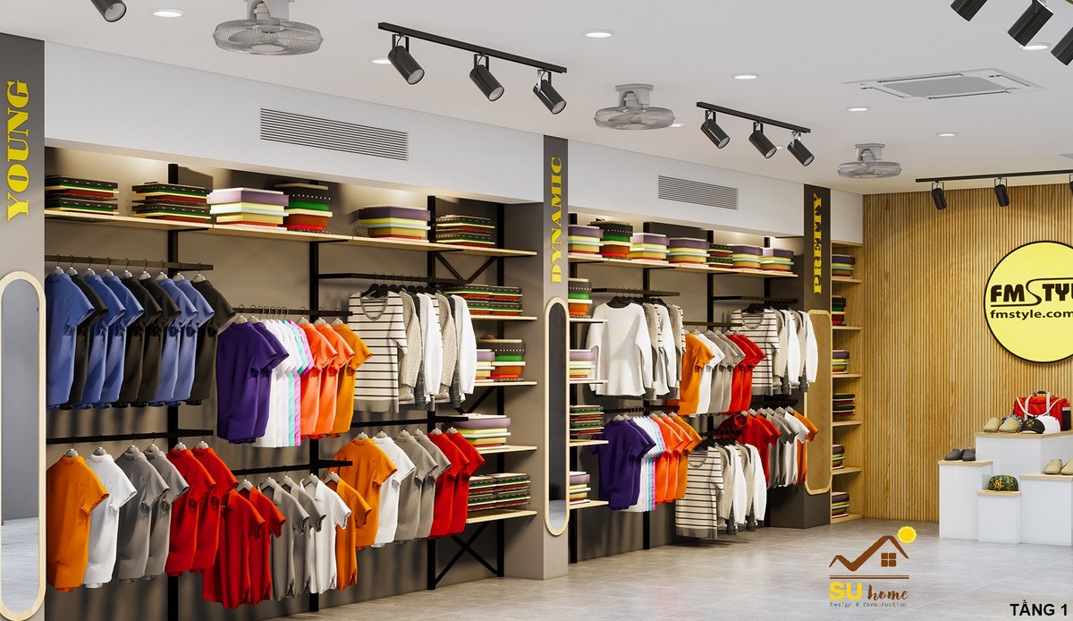 Thiết kế Nội thất Showroom thời trang FM Style đà nẵng