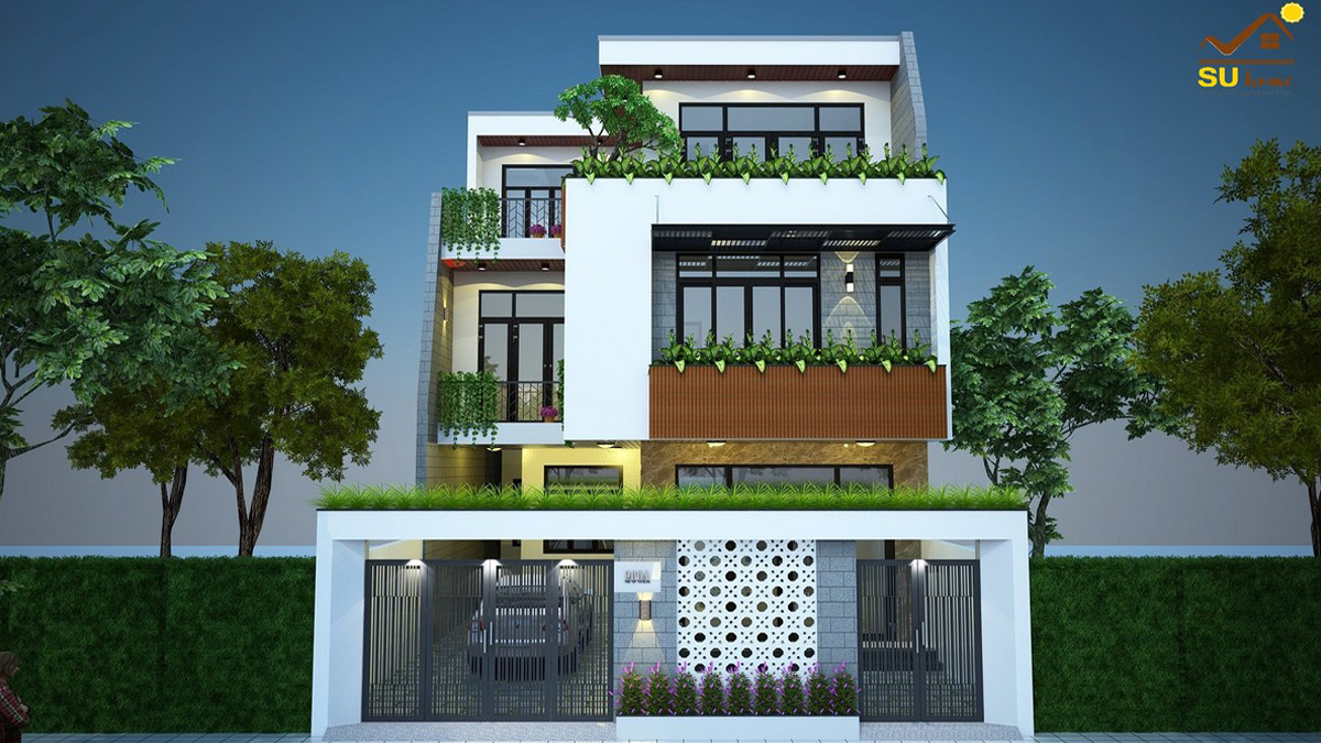 Biệt thự hiện đại chú Năm – 03 tầng